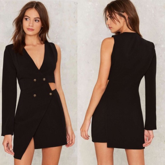 nasty gal tuxedo dress